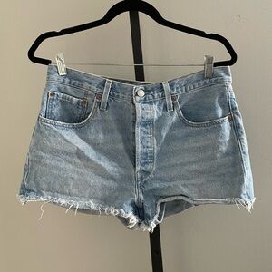 Levi's 501 Cut Off Jean Shorts Button Fly Size 31